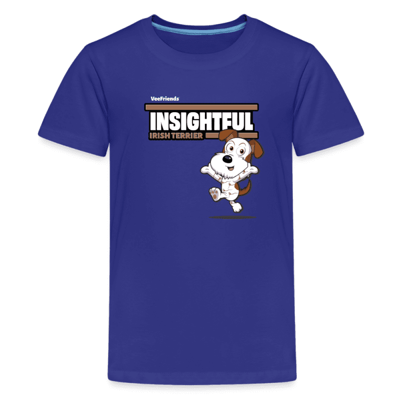 Insightful Irish Terrier Character Comfort Kids Tee - royal blue