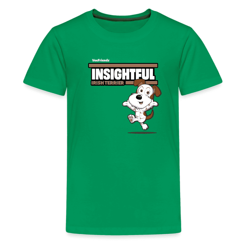 Insightful Irish Terrier Character Comfort Kids Tee - kelly green