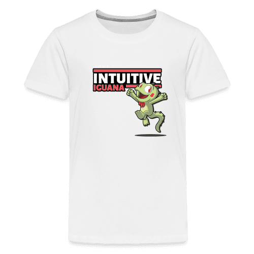 Intuitive Iguana Character Comfort Kids Tee - white