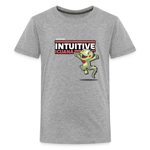 Intuitive Iguana Character Comfort Kids Tee - heather gray