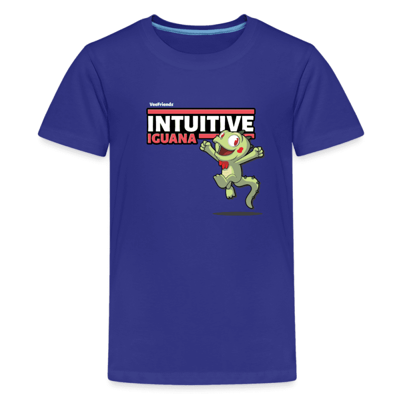 Intuitive Iguana Character Comfort Kids Tee - royal blue