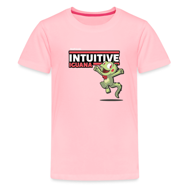 Intuitive Iguana Character Comfort Kids Tee - pink