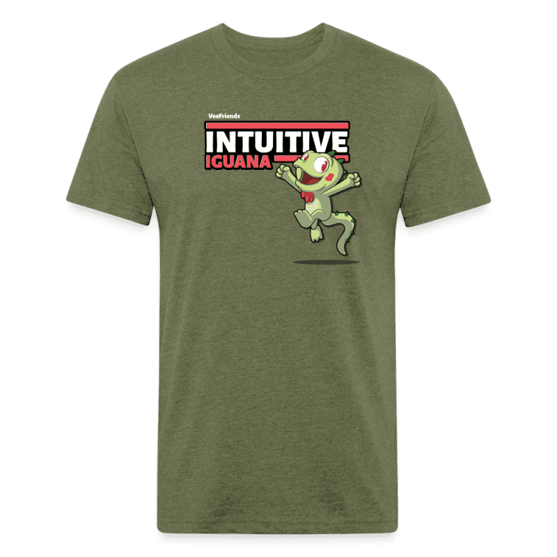 Intuitive Iguana Character Comfort Adult Tee - heather military green