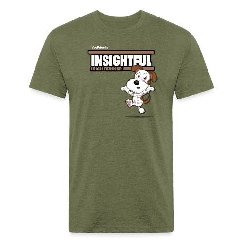 Insightful Irish Terrier Character Comfort Adult Tee - heather military green