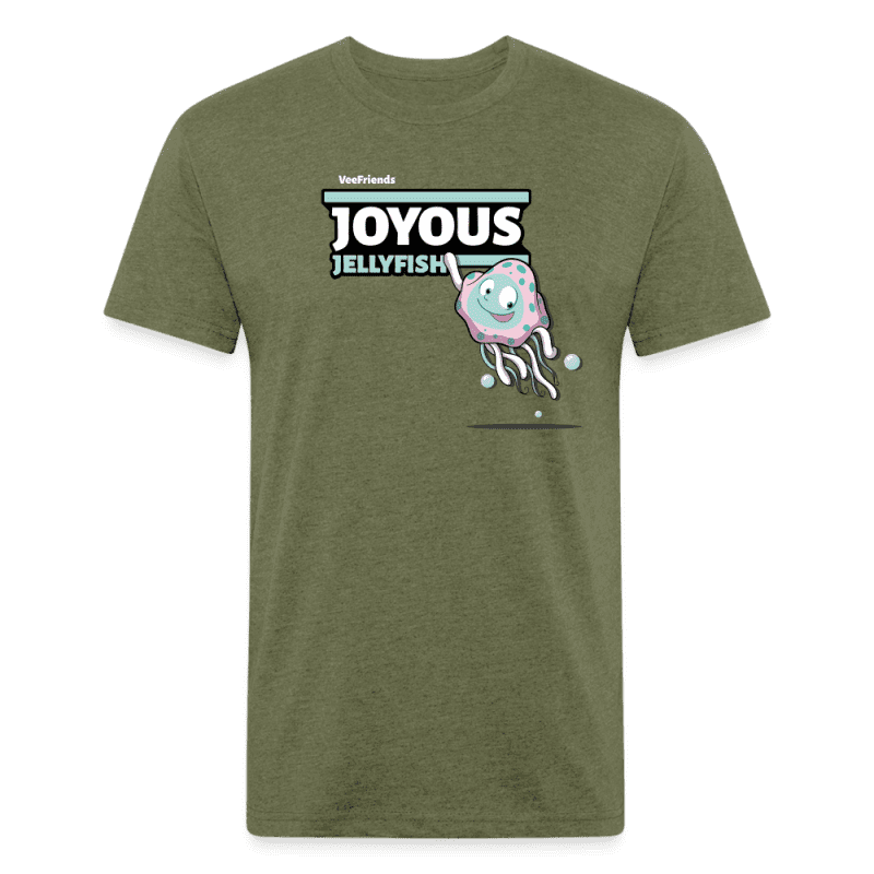 Joyous Jellyfish Character Comfort Adult Tee - heather military green