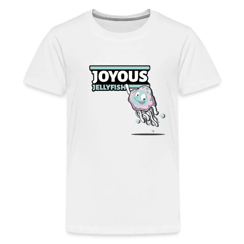 Joyous Jellyfish Character Comfort Kids Tee - white