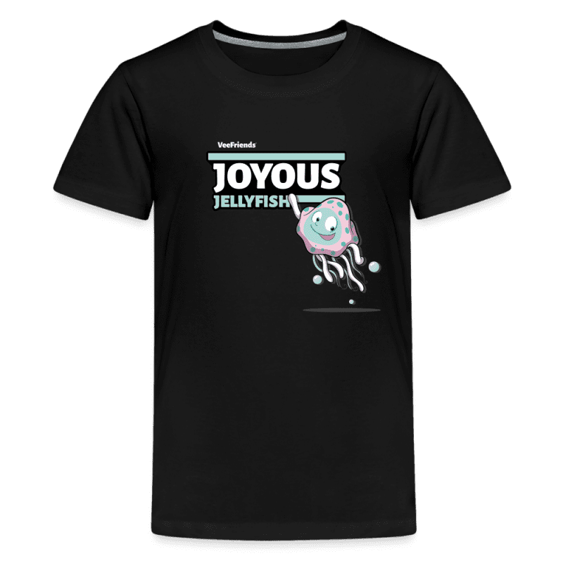 Joyous Jellyfish Character Comfort Kids Tee - black