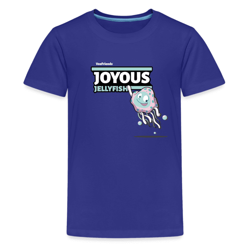 Joyous Jellyfish Character Comfort Kids Tee - royal blue