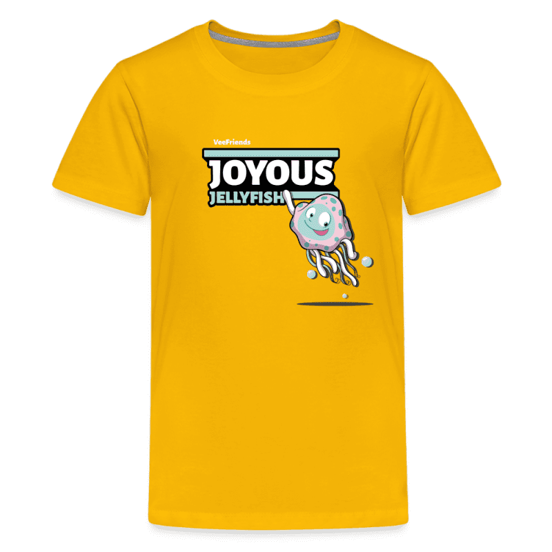 Joyous Jellyfish Character Comfort Kids Tee - sun yellow