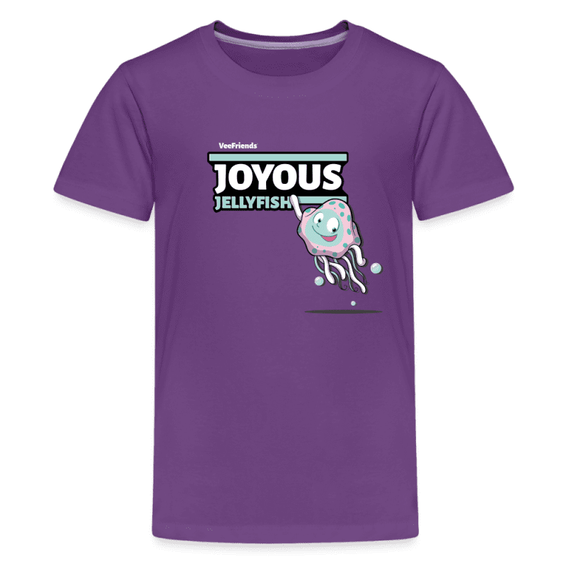 Joyous Jellyfish Character Comfort Kids Tee - purple