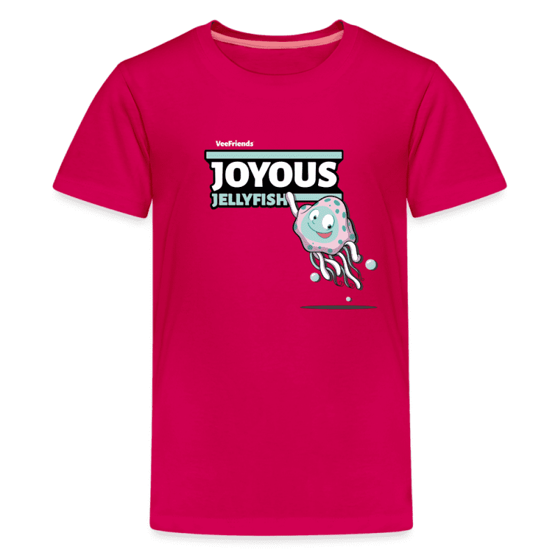 Joyous Jellyfish Character Comfort Kids Tee - dark pink