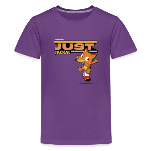 Just Jackal Character Comfort Kids Tee - purple