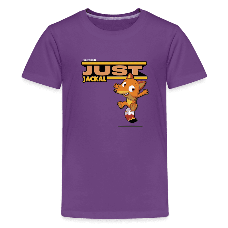 Just Jackal Character Comfort Kids Tee - purple