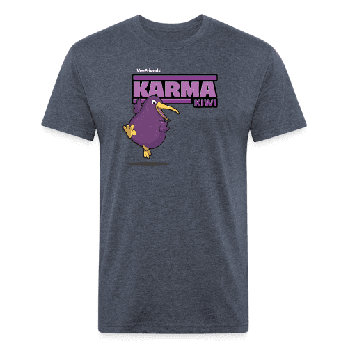 Karma Kiwi Character Comfort Adult Tee - heather navy