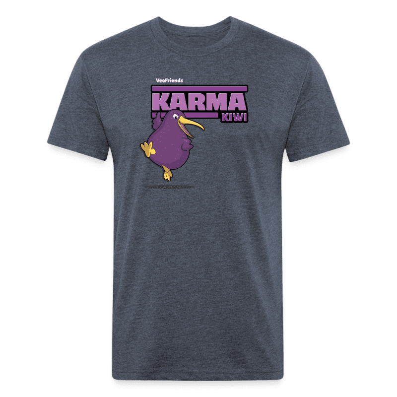 Karma Kiwi Character Comfort Adult Tee - heather navy