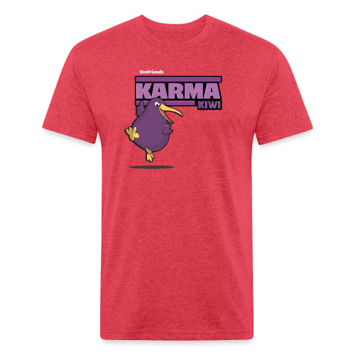 Karma Kiwi Character Comfort Adult Tee - heather red