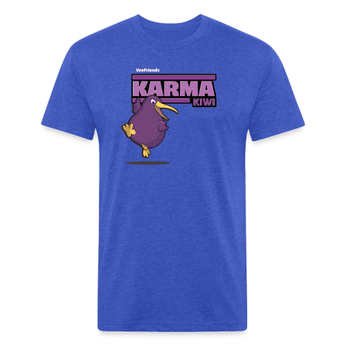 Karma Kiwi Character Comfort Adult Tee - heather royal