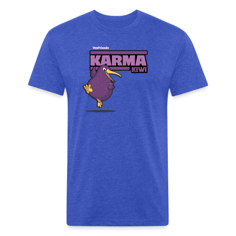 Karma Kiwi Character Comfort Adult Tee - heather royal