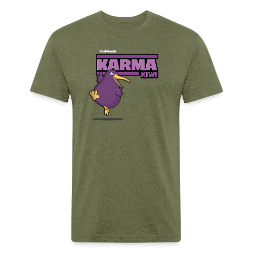 Karma Kiwi Character Comfort Adult Tee - heather military green