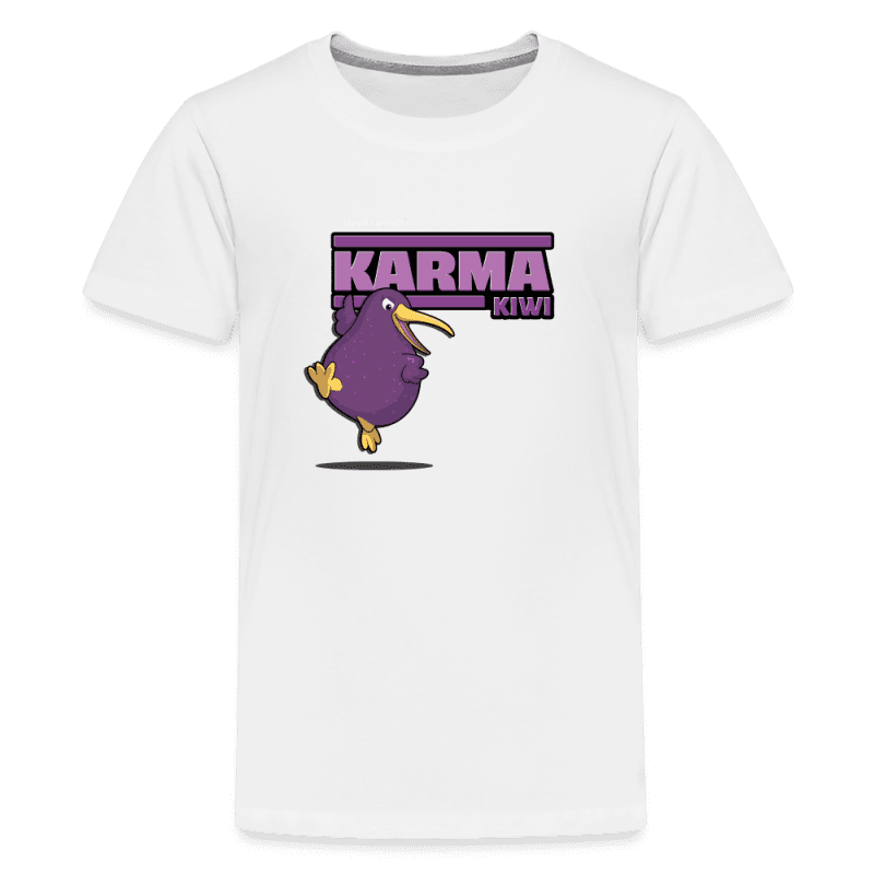 Karma Kiwi Character Comfort Kids Tee - white