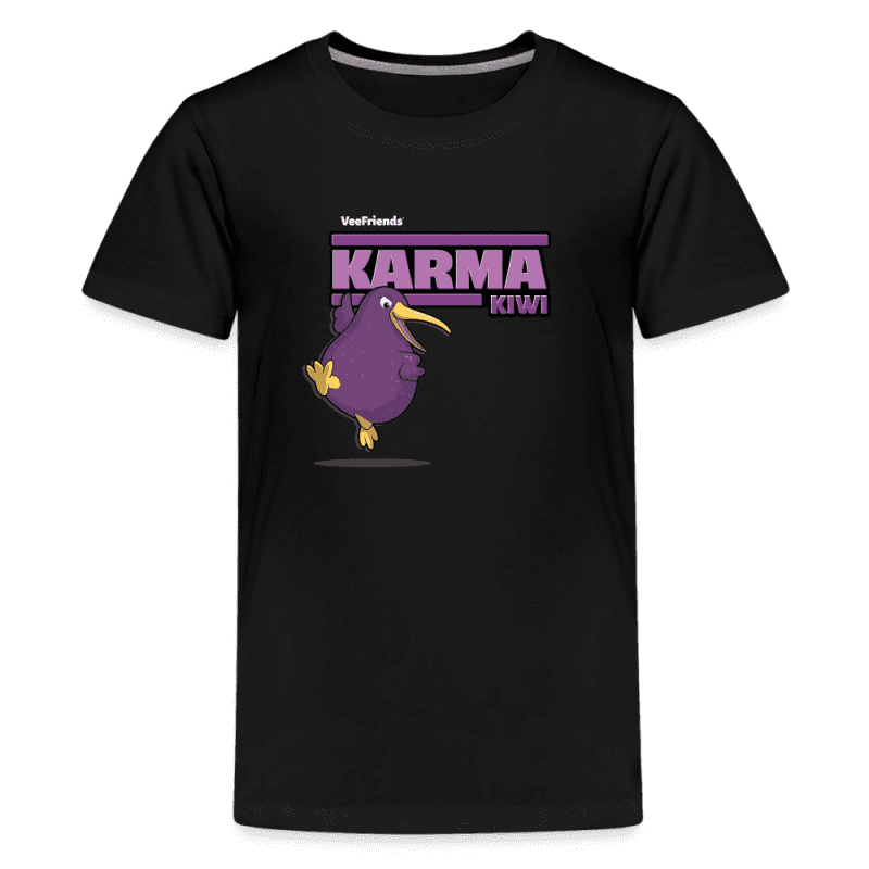 Karma Kiwi Character Comfort Kids Tee - black