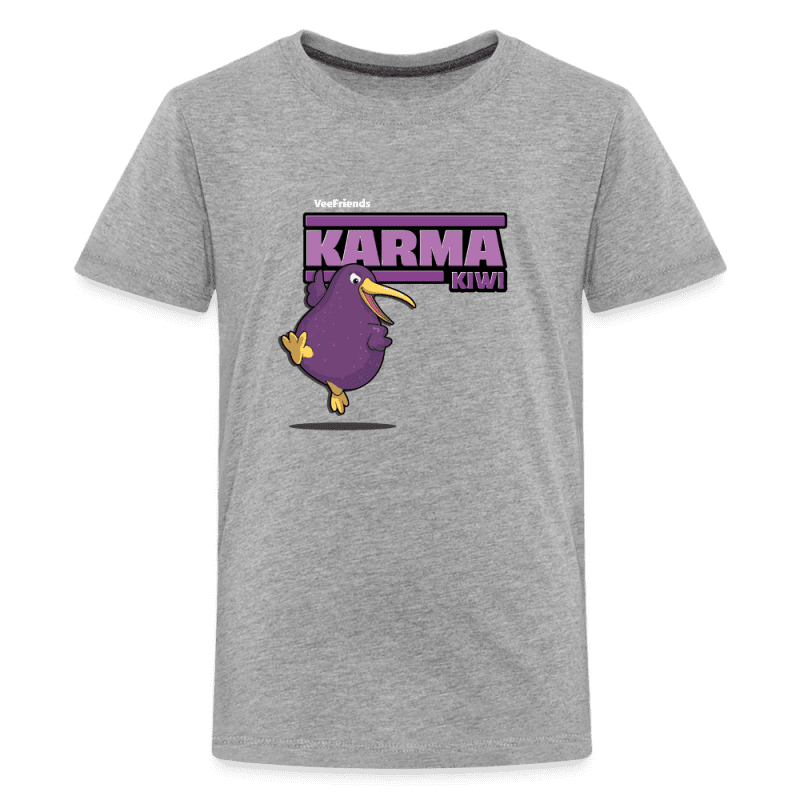 Karma Kiwi Character Comfort Kids Tee - heather gray