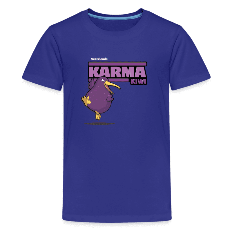 Karma Kiwi Character Comfort Kids Tee - royal blue