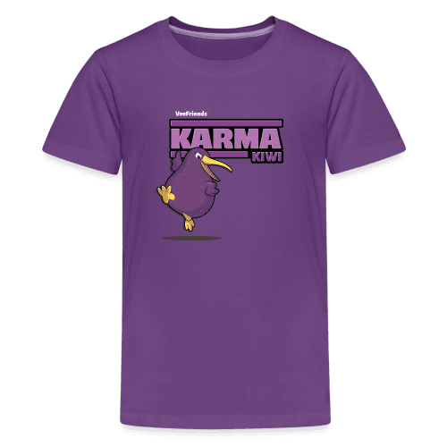 Karma Kiwi Character Comfort Kids Tee - purple