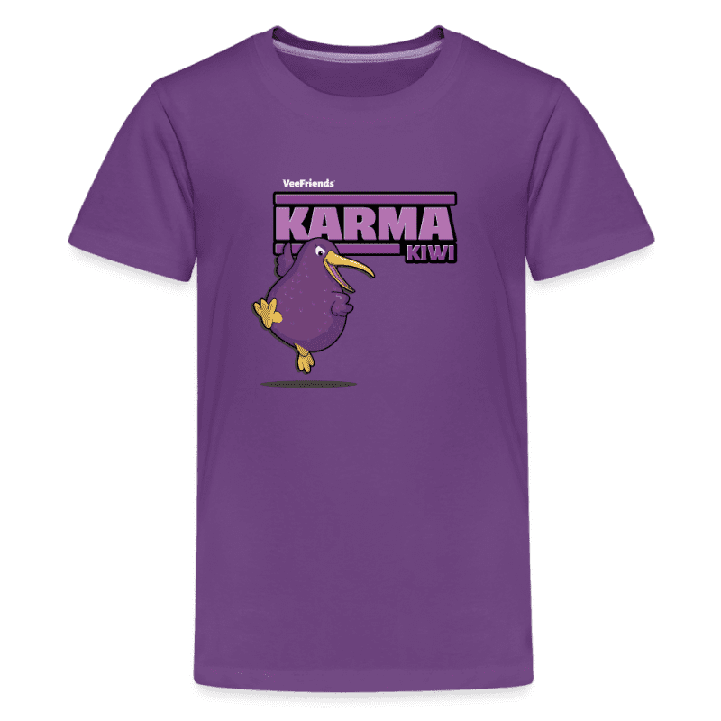 Karma Kiwi Character Comfort Kids Tee - purple