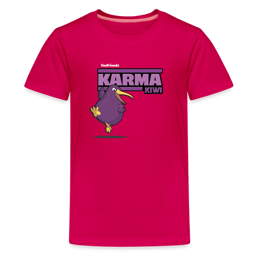 Karma Kiwi Character Comfort Kids Tee - dark pink