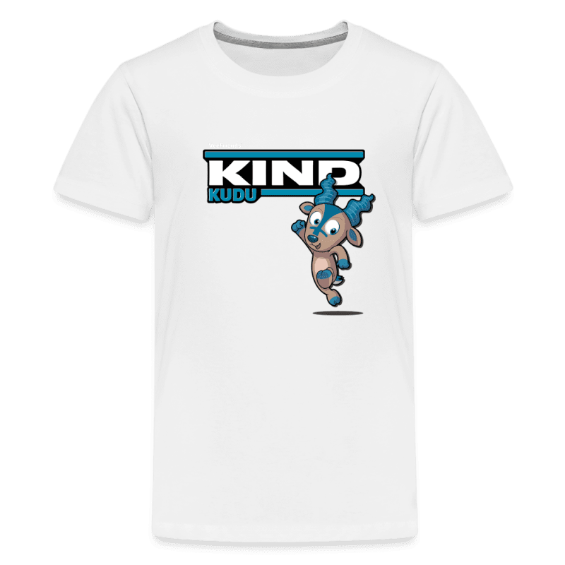 Kind Kudu Character Comfort Kids Tee - white