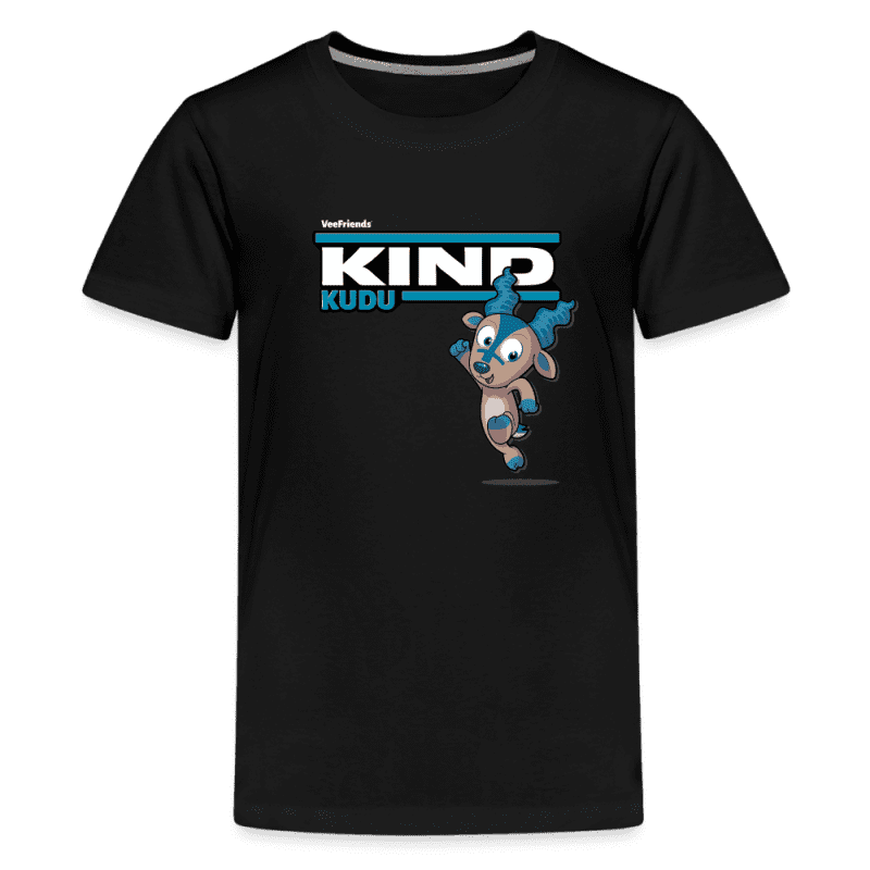 Kind Kudu Character Comfort Kids Tee - black