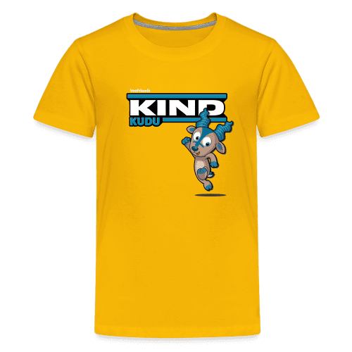 Kind Kudu Character Comfort Kids Tee - sun yellow