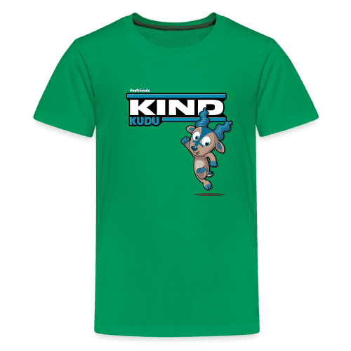 Kind Kudu Character Comfort Kids Tee - kelly green