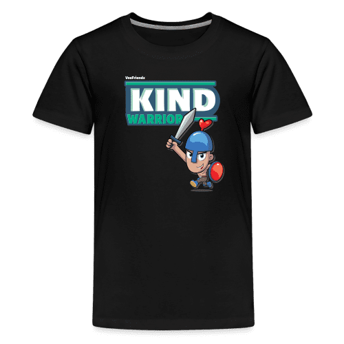 Kind-Warrior Character Comfort Kids Tee - black