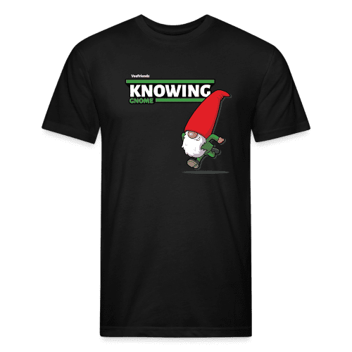 Knowing Gnome Character Comfort Adult Tee - black