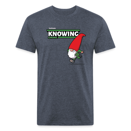 Knowing Gnome Character Comfort Adult Tee - heather navy