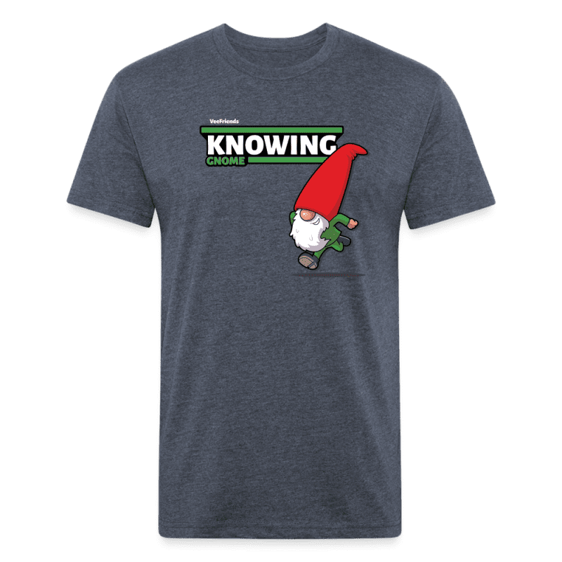 Knowing Gnome Character Comfort Adult Tee - heather navy