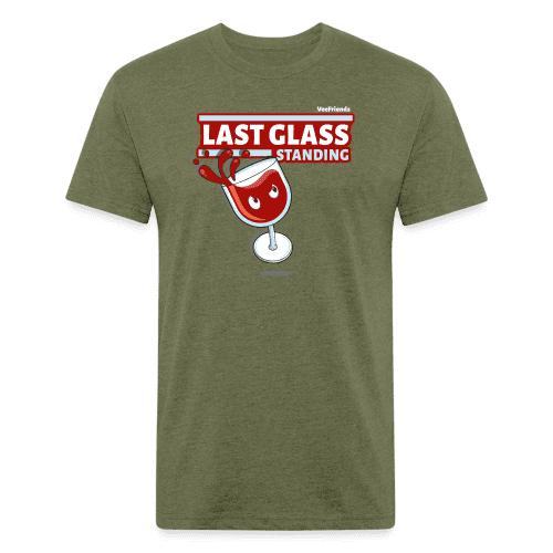 Last Glass Standing Character Comfort Adult Tee - heather military green