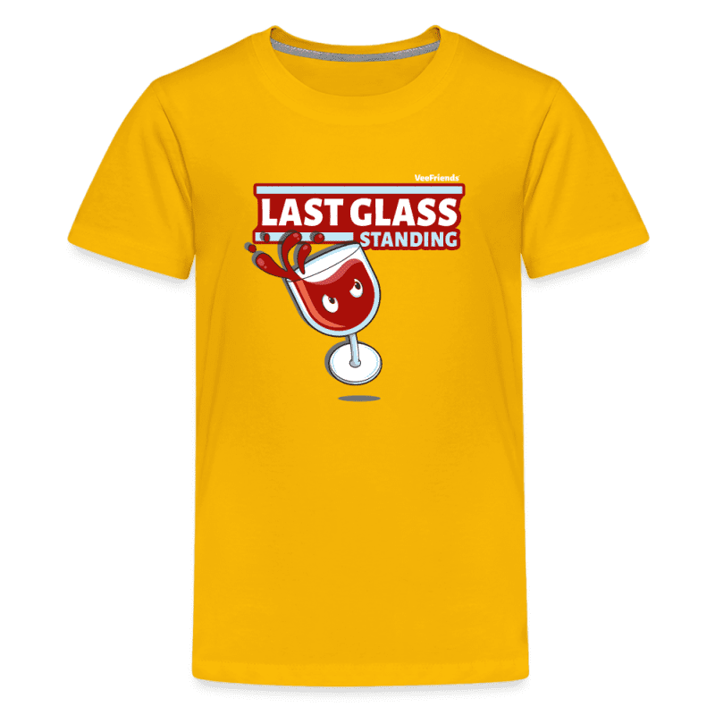 Last Glass Standing Character Comfort Kids Tee - sun yellow