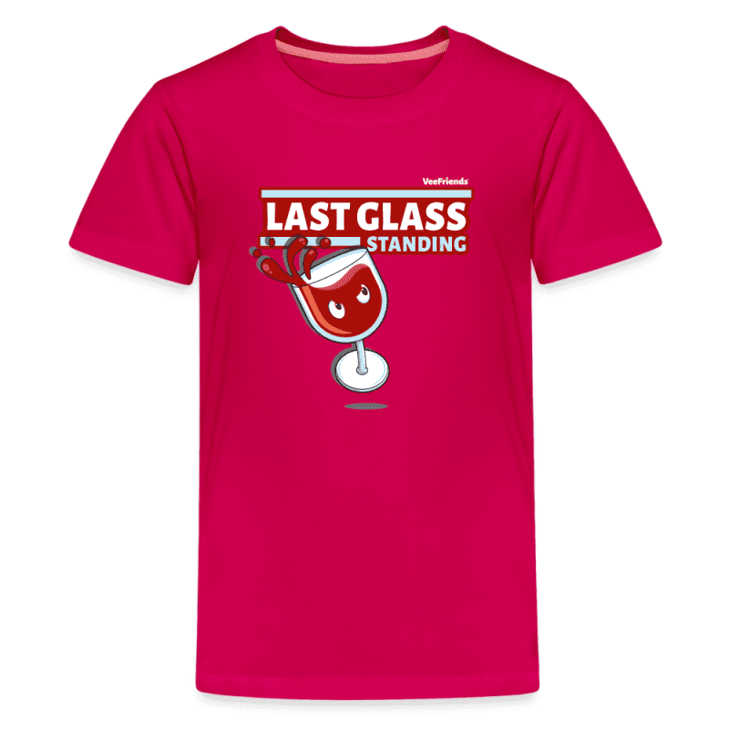 Last Glass Standing Character Comfort Kids Tee - dark pink