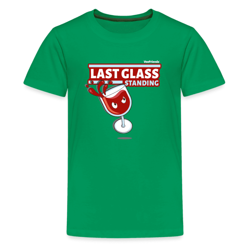 Last Glass Standing Character Comfort Kids Tee - kelly green