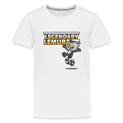 Legendary Lemur Character Comfort Kids Tee - white