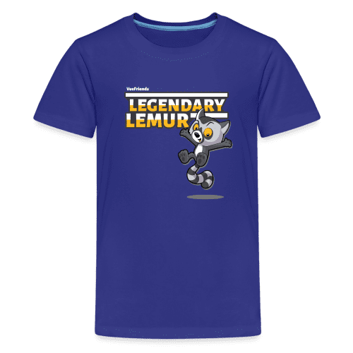 Legendary Lemur Character Comfort Kids Tee - royal blue