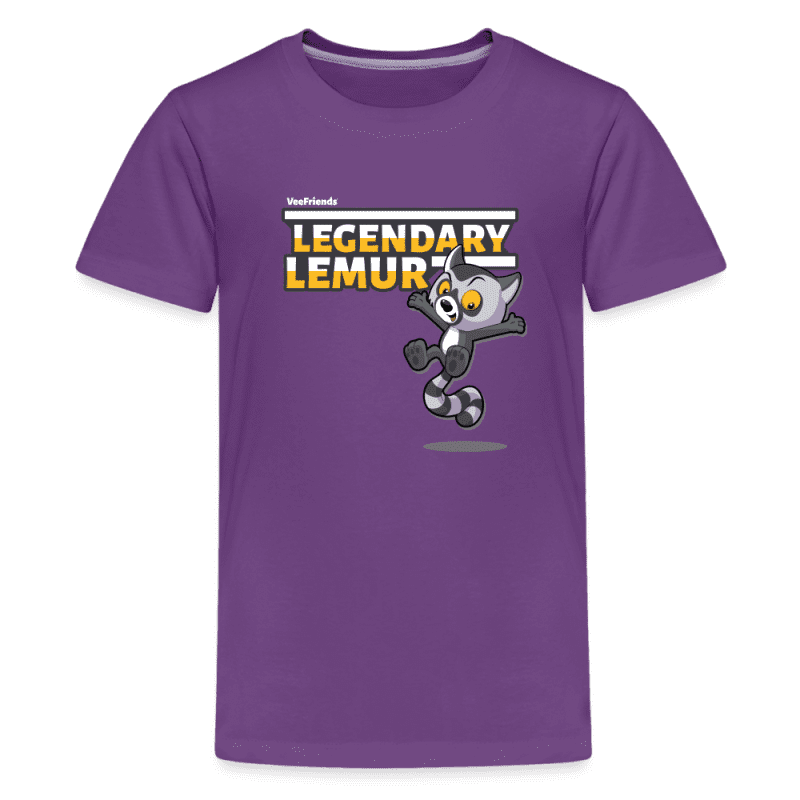 Legendary Lemur Character Comfort Kids Tee - purple