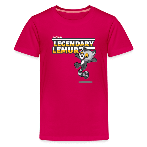 Legendary Lemur Character Comfort Kids Tee - dark pink