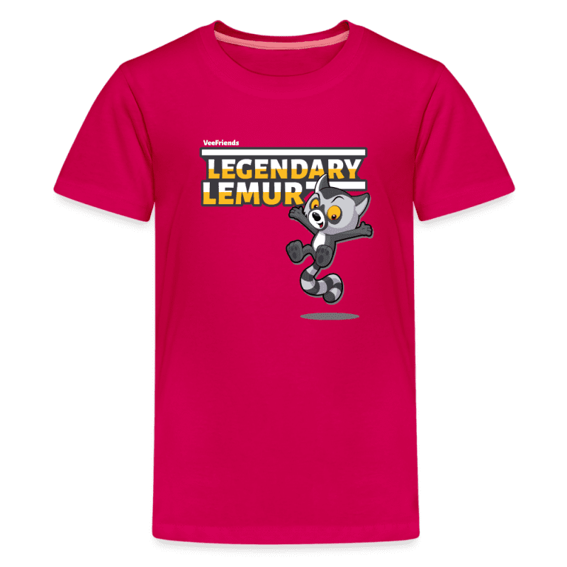 Legendary Lemur Character Comfort Kids Tee - dark pink