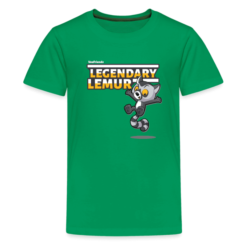 Legendary Lemur Character Comfort Kids Tee - kelly green