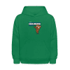 Hard-Working Wombat Character Comfort Kids Hoodie - kelly green