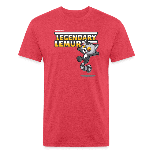 Legendary Lemur Character Comfort Adult Tee - heather red